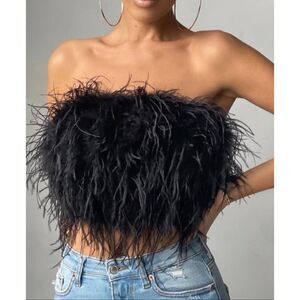 NWT Club L London Dream Daze Feather Top Sz 8, $220 A49